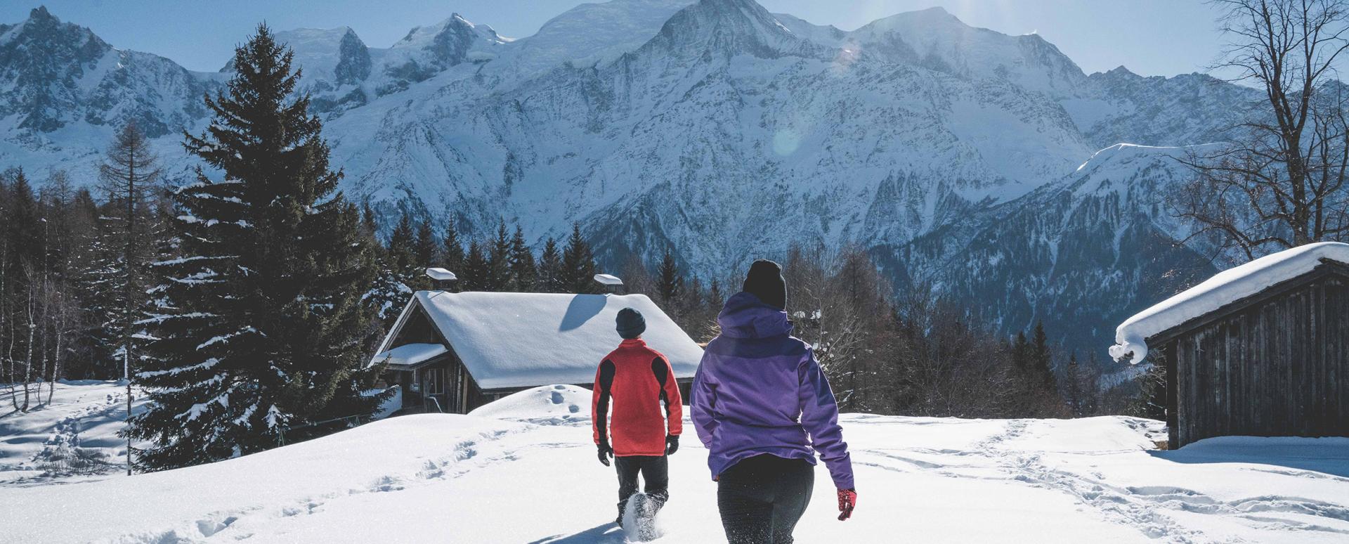 Les Houches - Marche dans la neige